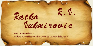 Ratko Vukmirović vizit kartica